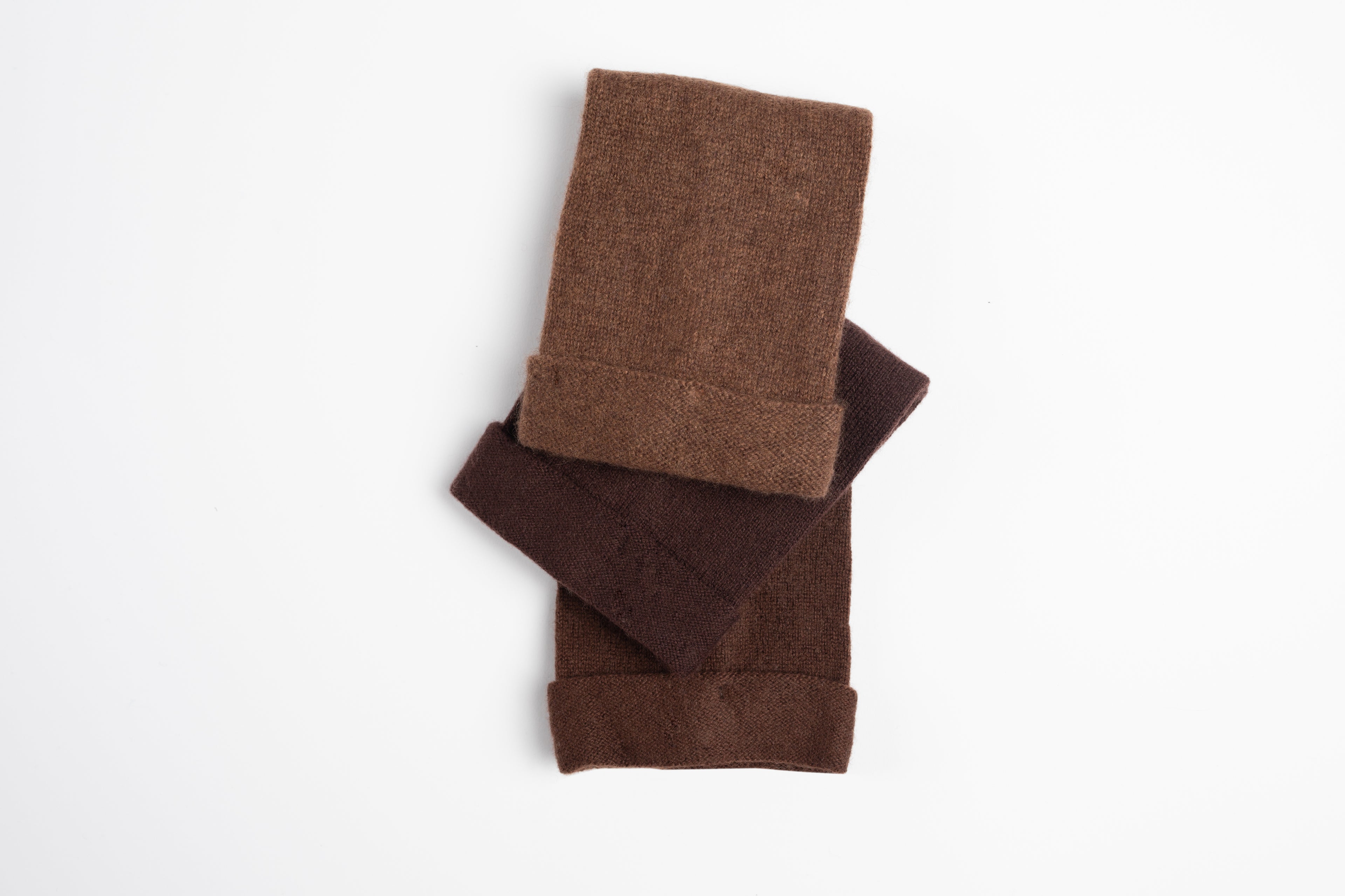 Brown - Cashmere Fingerless Gloves