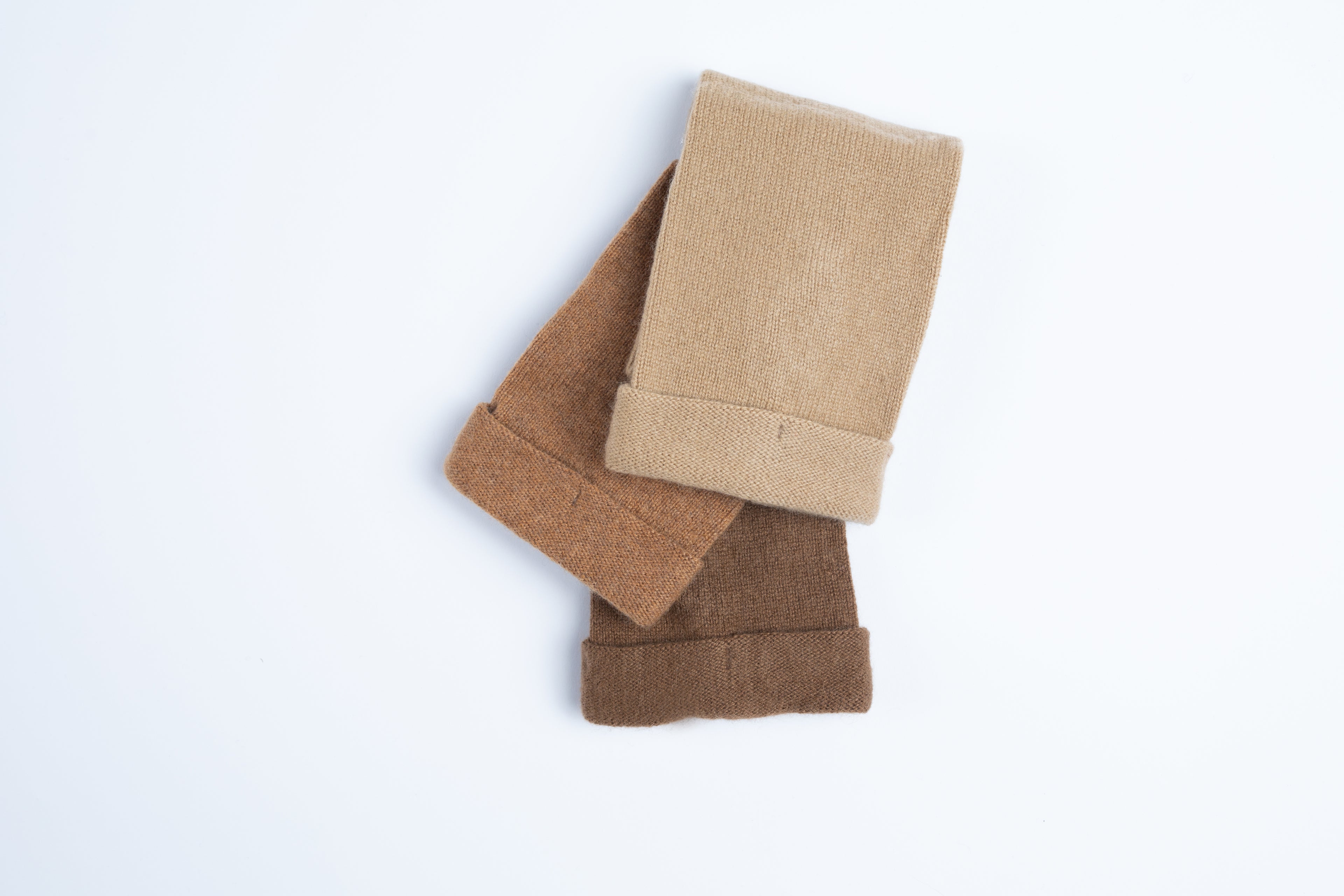 Camel Brown - Cashmere Fingerless Gloves