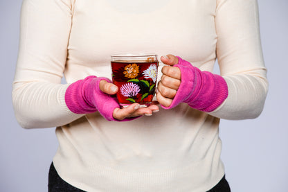 Hot Pink - Cashmere Fingerless  Gloves