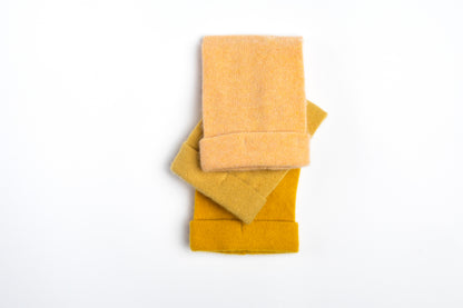 Mustard Yellow - Cashmere Fingerless Gloves
