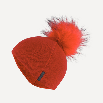 Red with Red- Cashmere Beanie for Kids