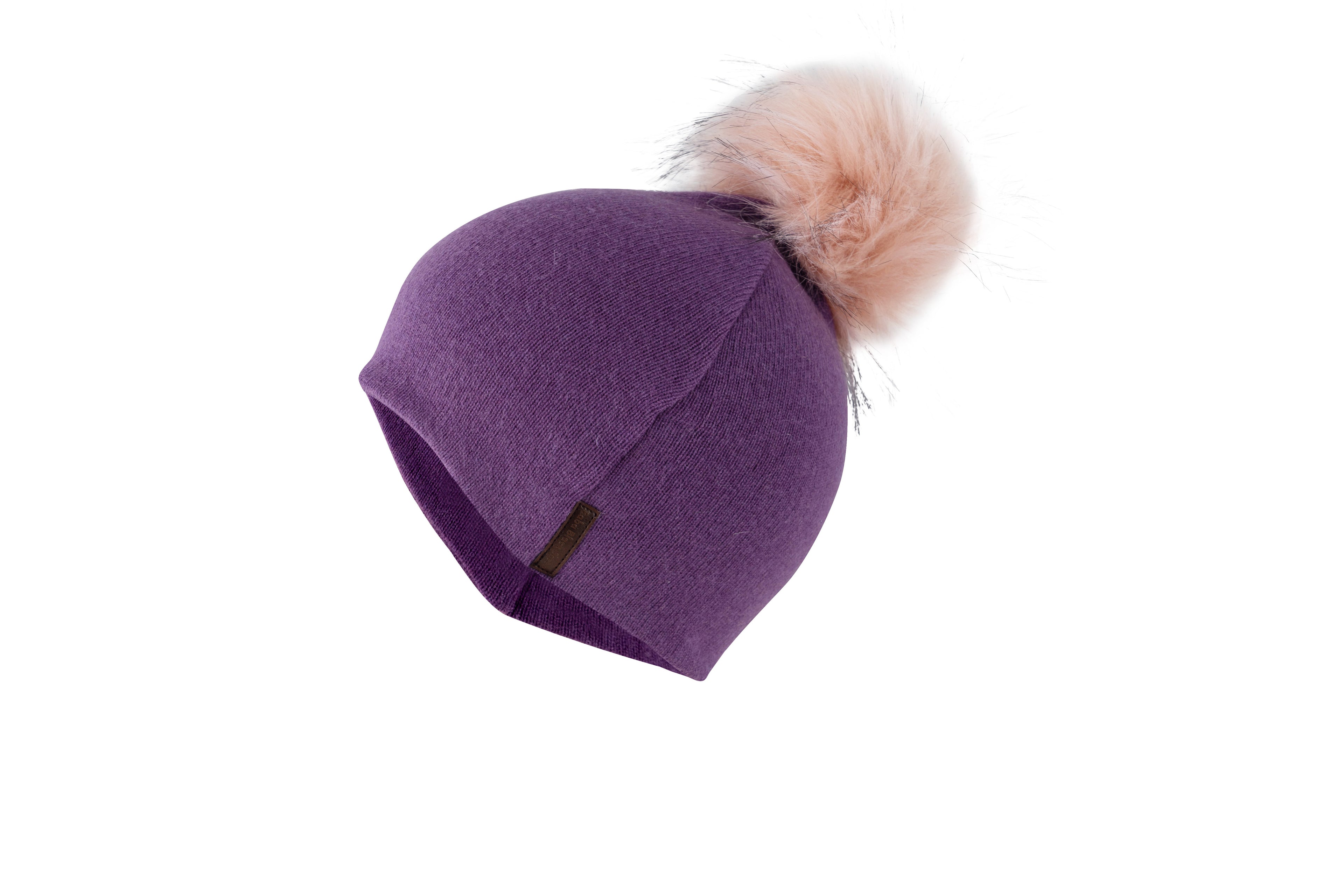 Lavender with Peach - Cashmere Beanie for Kids