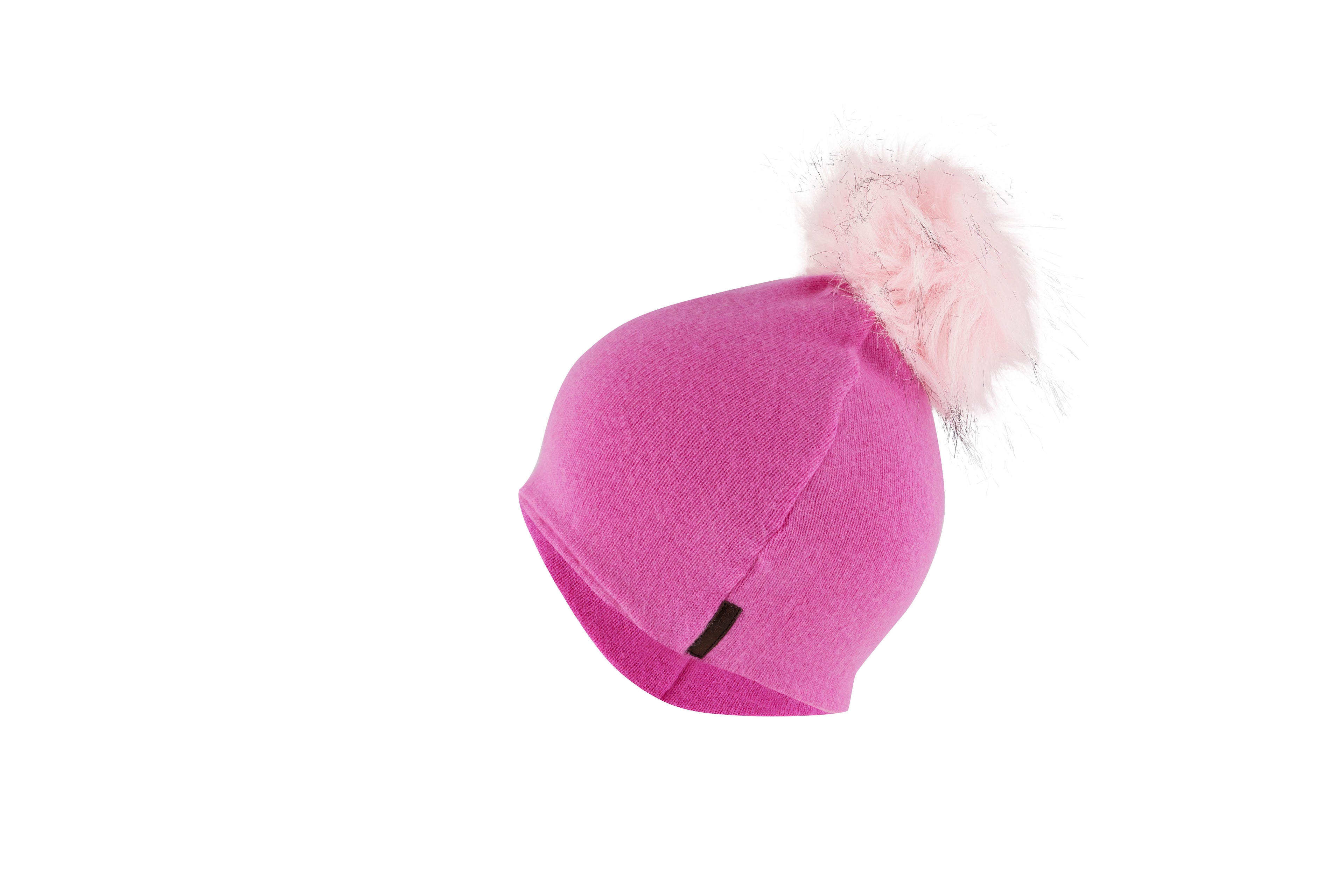 Light Pink with Pink - Cashmere Beanie for Kids