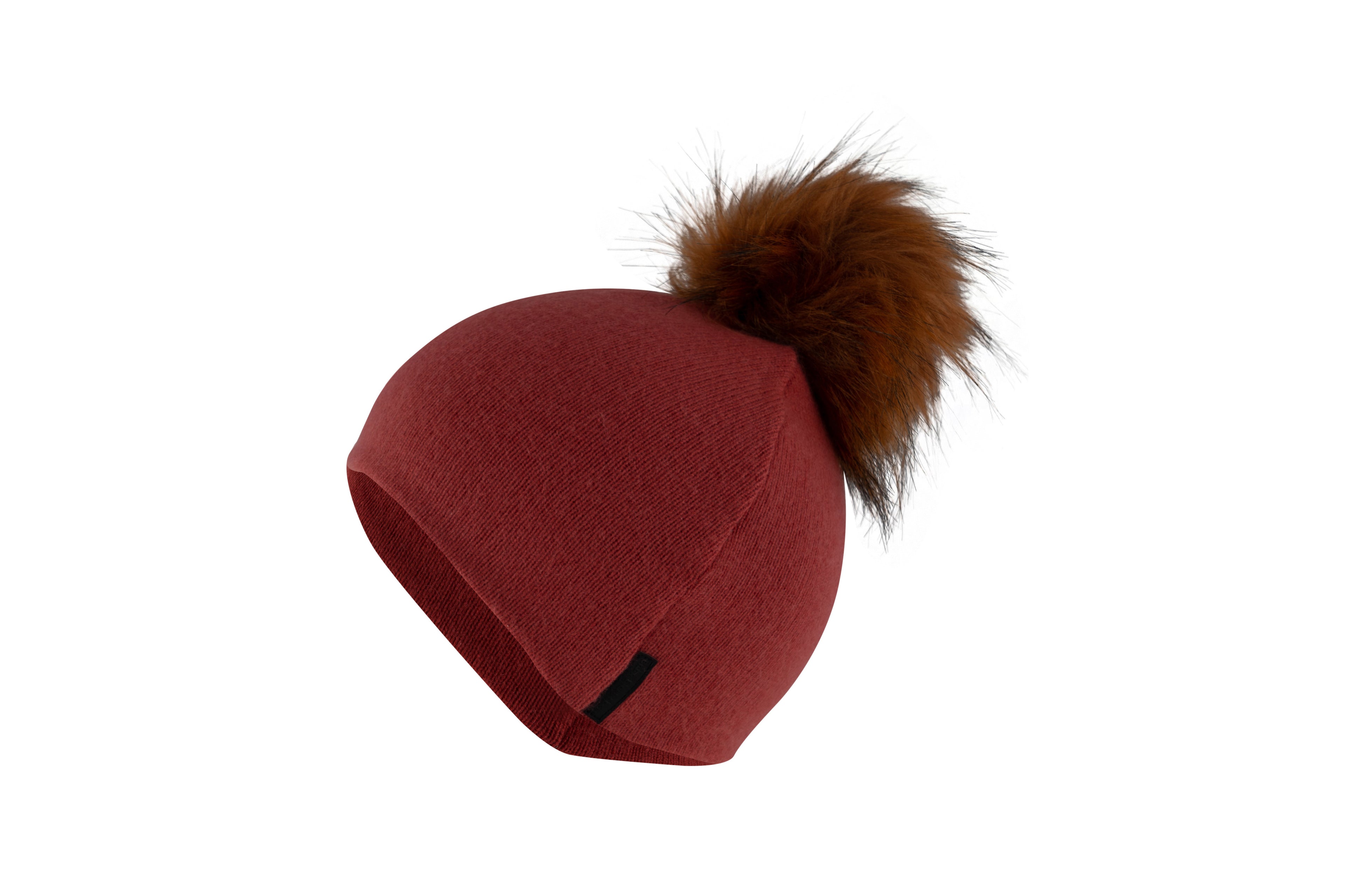 Dark Orange with Rust - Cashmere Beanie for Kids