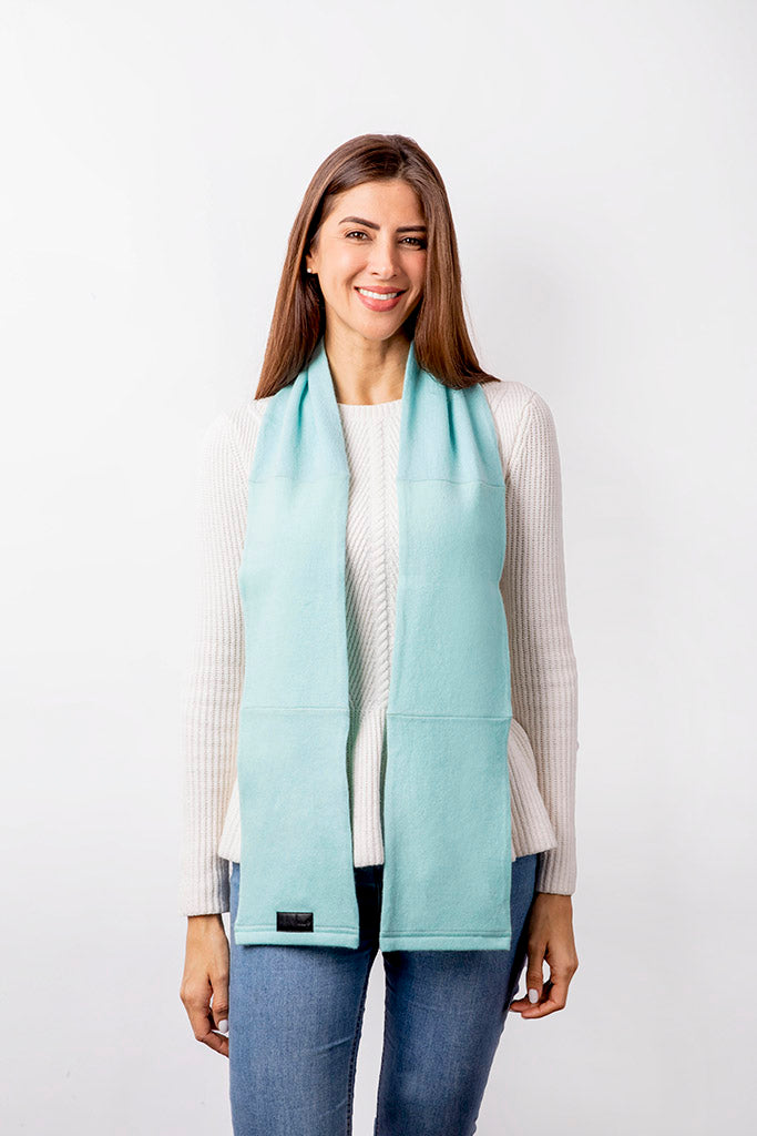Teal Blue - Cashmere Open Scarf for Women