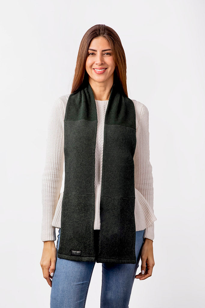 Military Green - Cashmere Open Scarf for Women