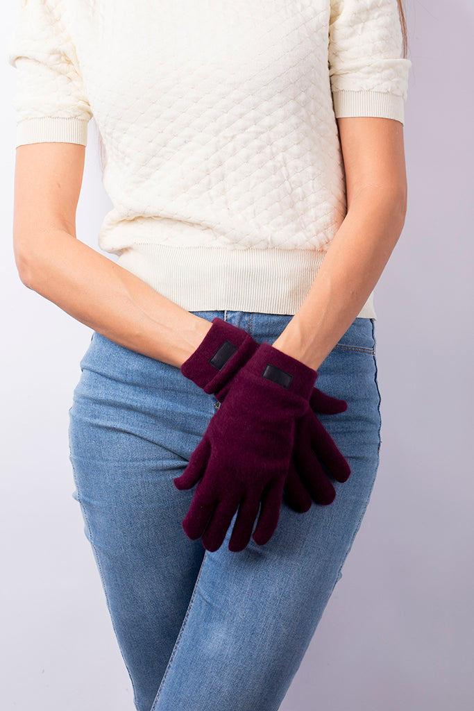 Maroon Red - Cashmere Classic Gloves