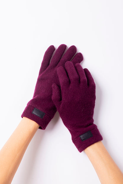 Maroon Red - Cashmere Classic Gloves