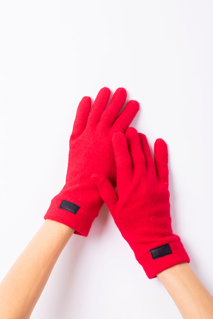 Red - Cashmere Classic Gloves