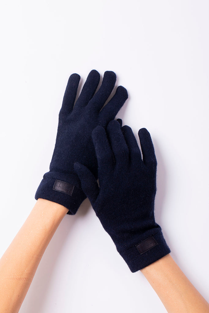Navy Blue - Cashmere  Classic Gloves