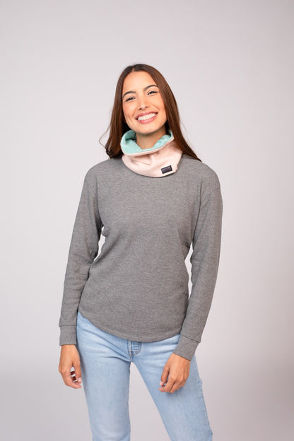 Lavender and Ocean Blue - Cashmere Reversible Neck Warmer for Women