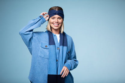 Navy - Cashmere Headband for Women