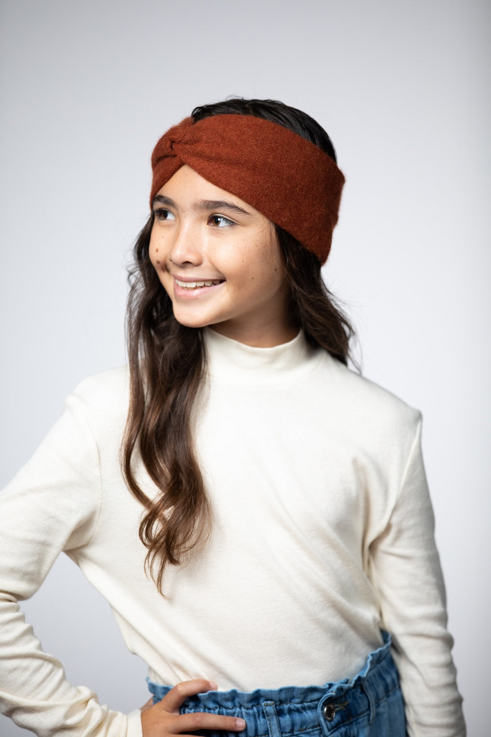 Dark Orange - Cashmere Headband for Kids