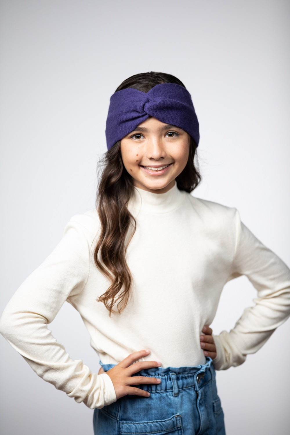 Grape Purple - Cashmere Headband for Kids