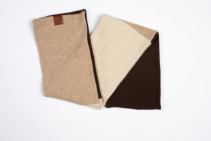 Brown and Beige - Cashmere Infinity Scarf for Men