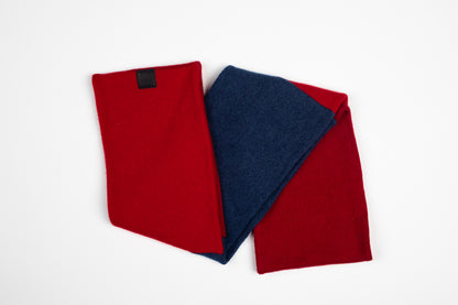 Red and Blue - Cashmere Infinity Scarf for Men