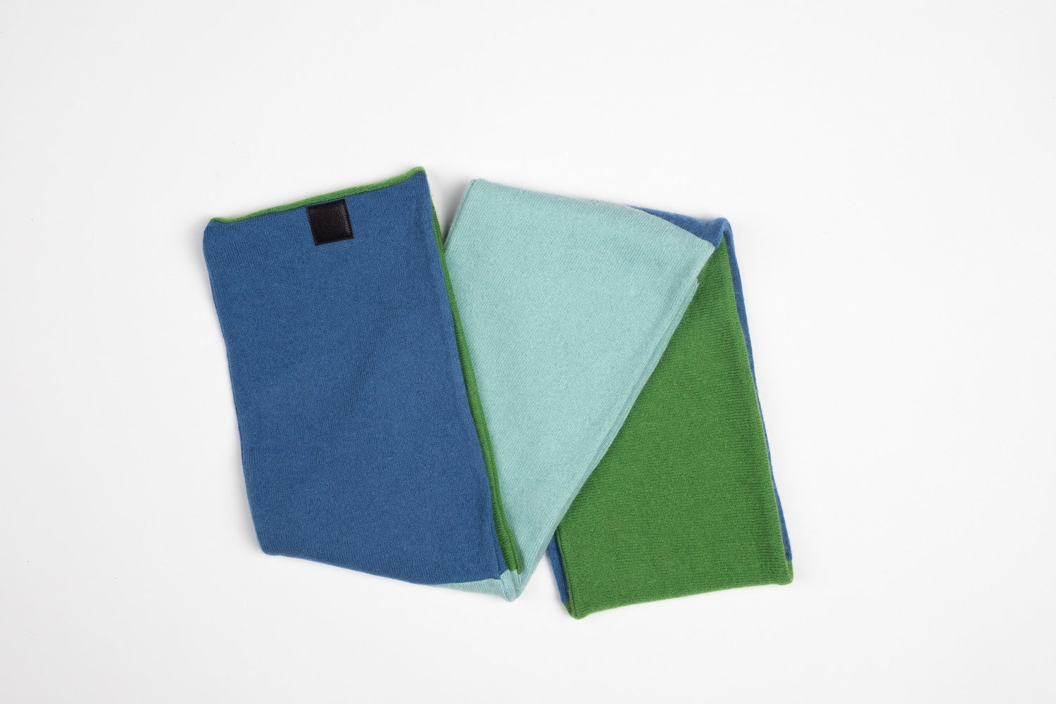 Green and Blue - Cashmere Infinity Scarf for Men