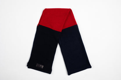 Navy and Red - Cashmere  Open Scarf for Women
