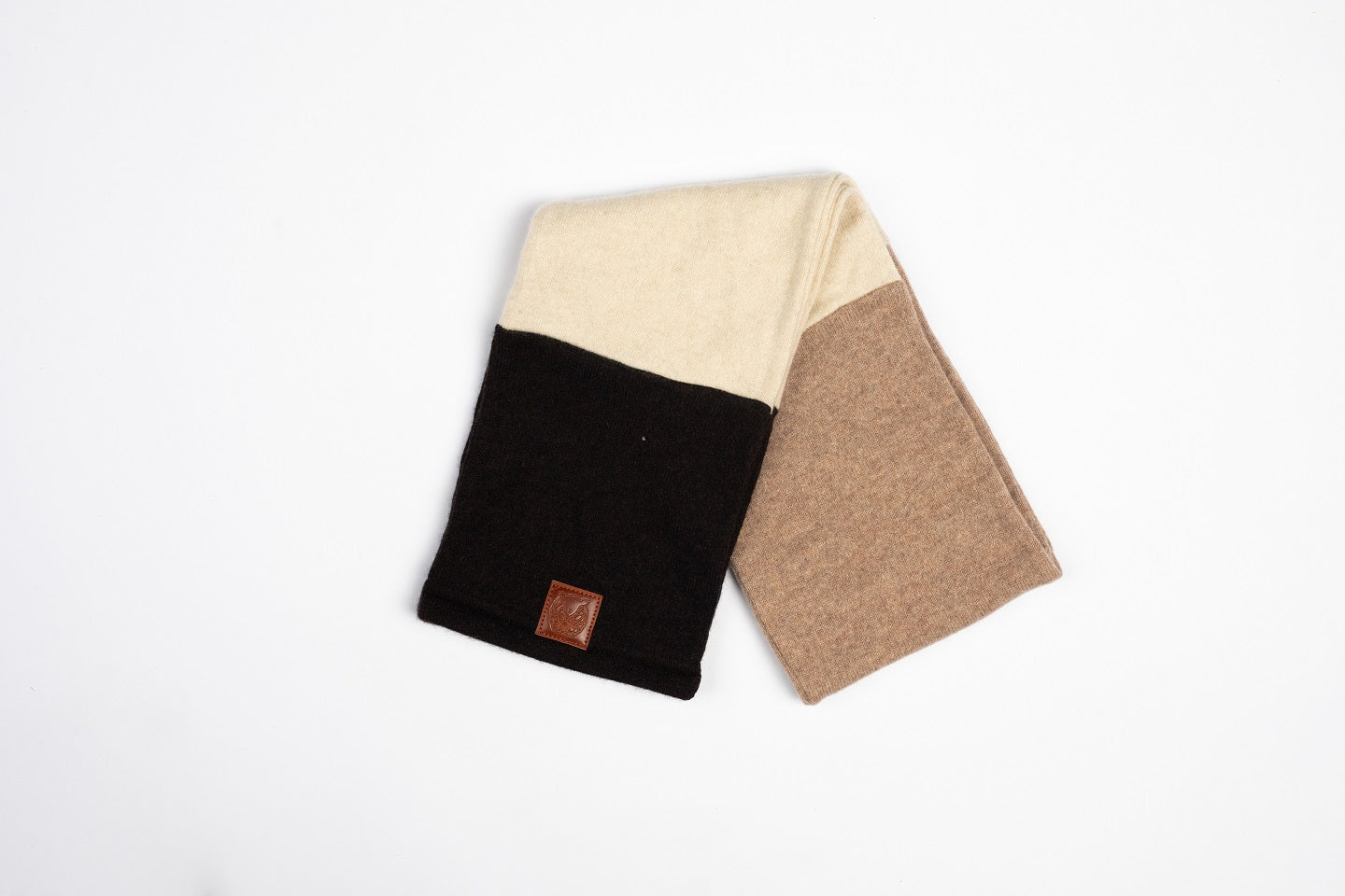 Brown - Cashmere Open Scarf for Kids