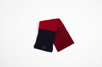Red and Blue - Cashmere Open Scarf for Kids