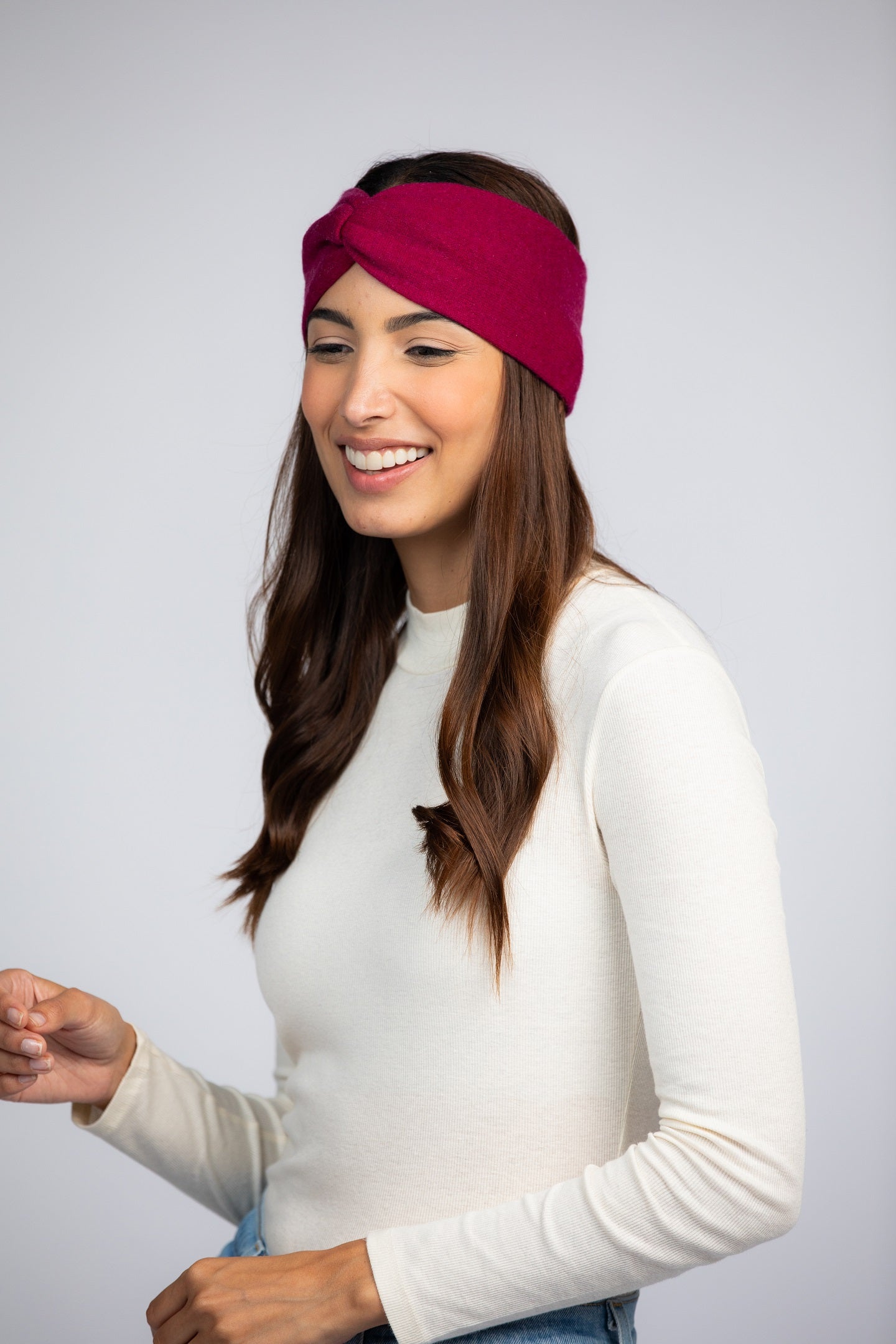 Dark Pink -  Cashmere Headband for Women