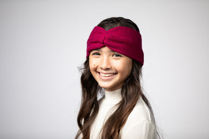 Dark Pink - Cashmere Headband for Kids