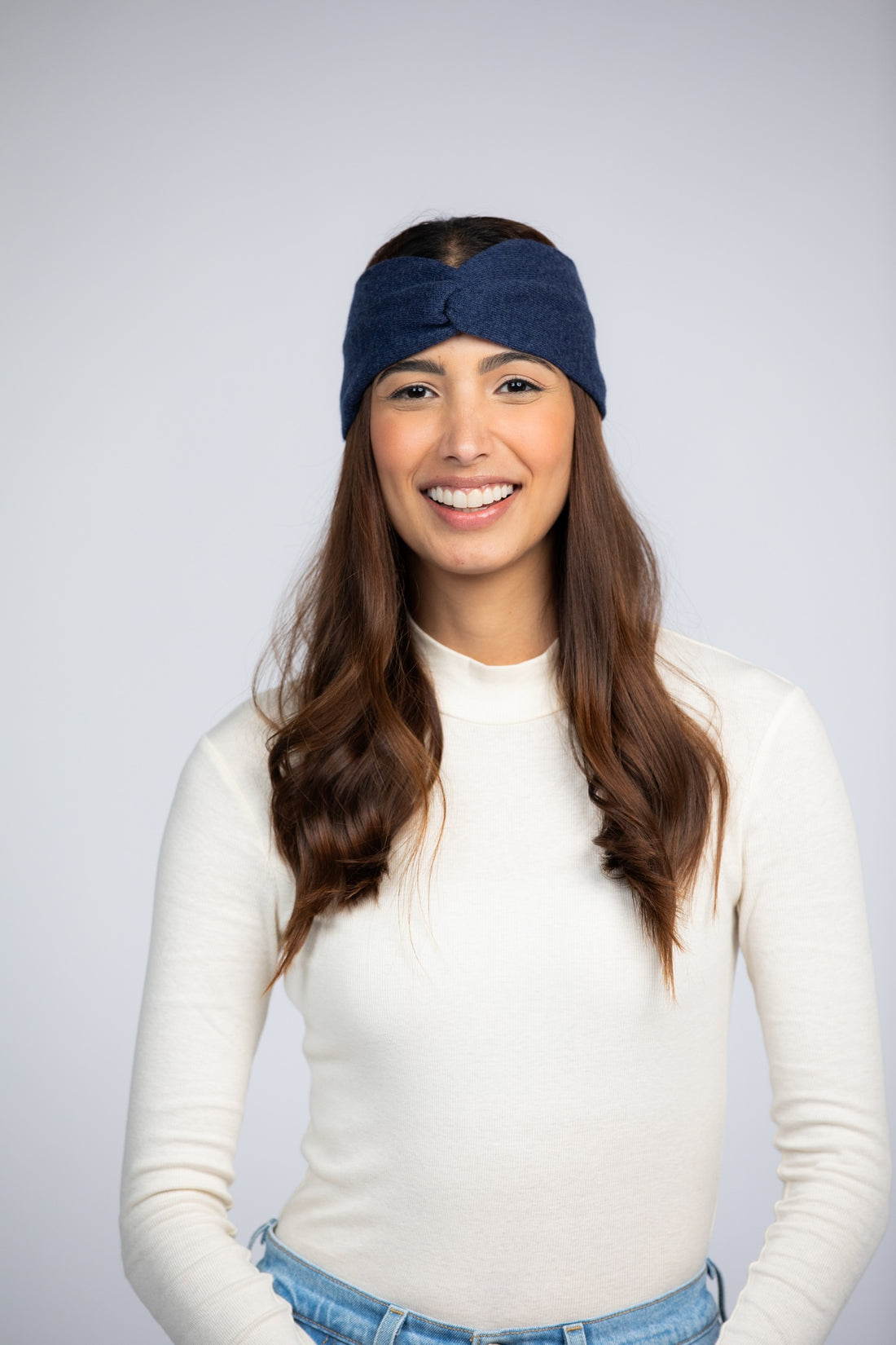 Denim Blue -  Cashmere Headband for Women