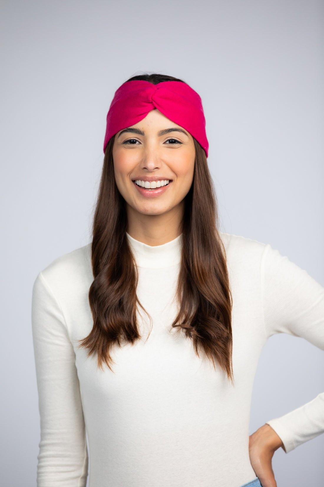 Hot Pink - Cashmere Headband for Women