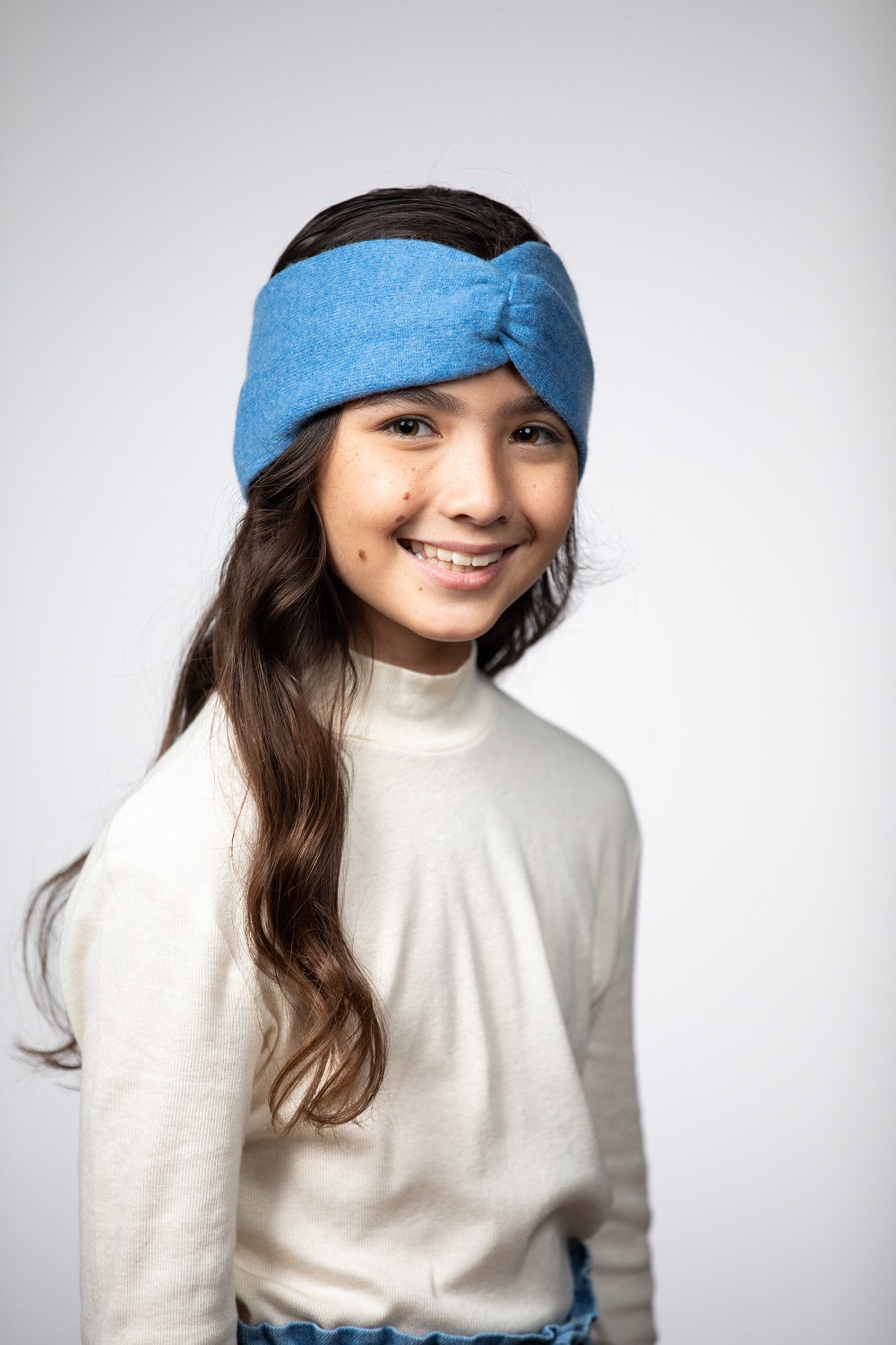 Light Blue - Cashmere Headband for Kids