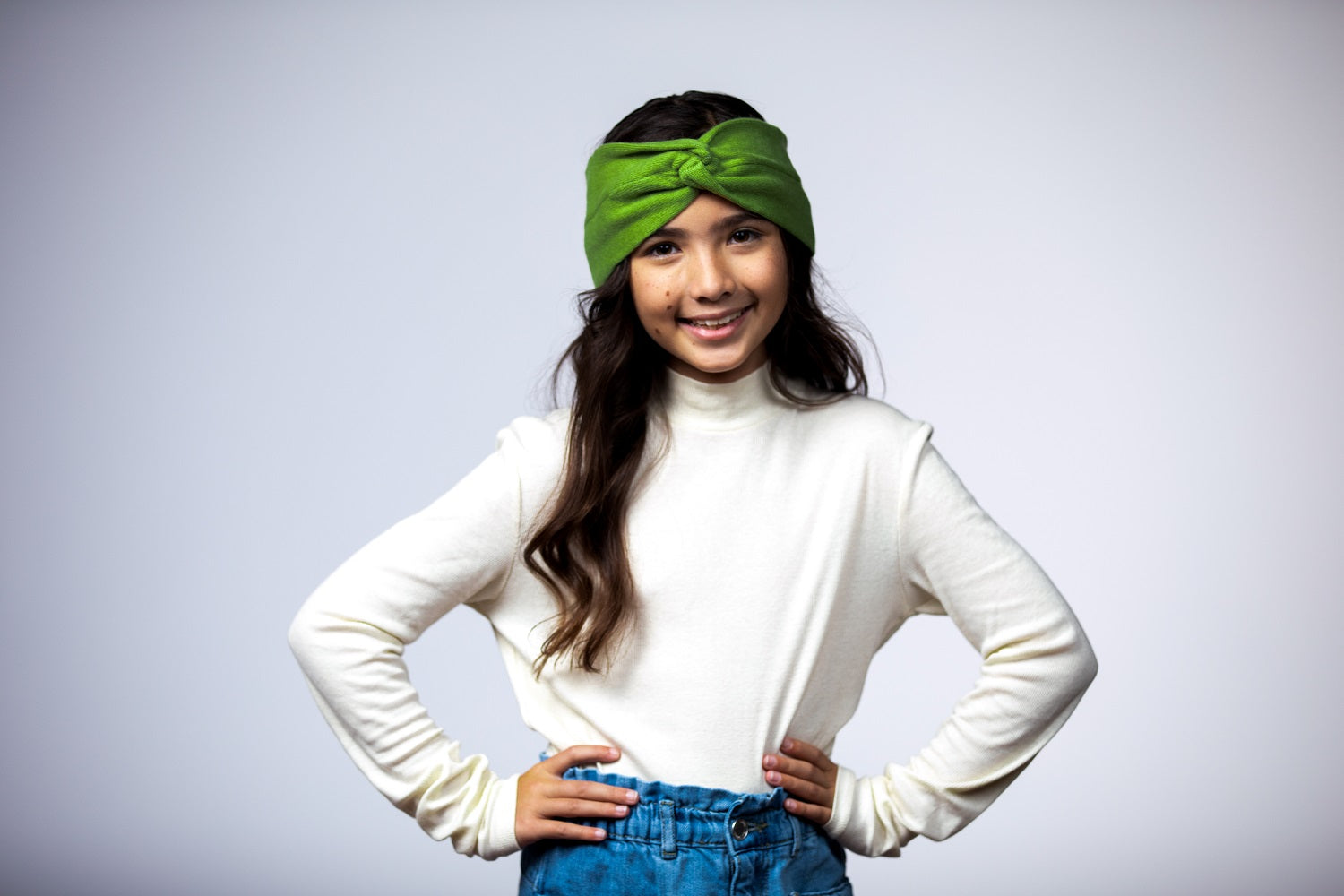 Lime Green - Cashmere Headband for Kids