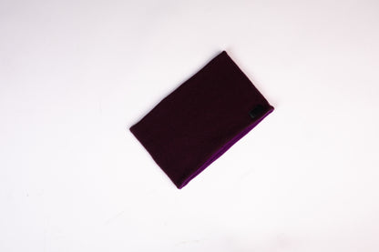 Grape Purple and Dark Purple - Cashmere Reversible Neck Warmer for Women