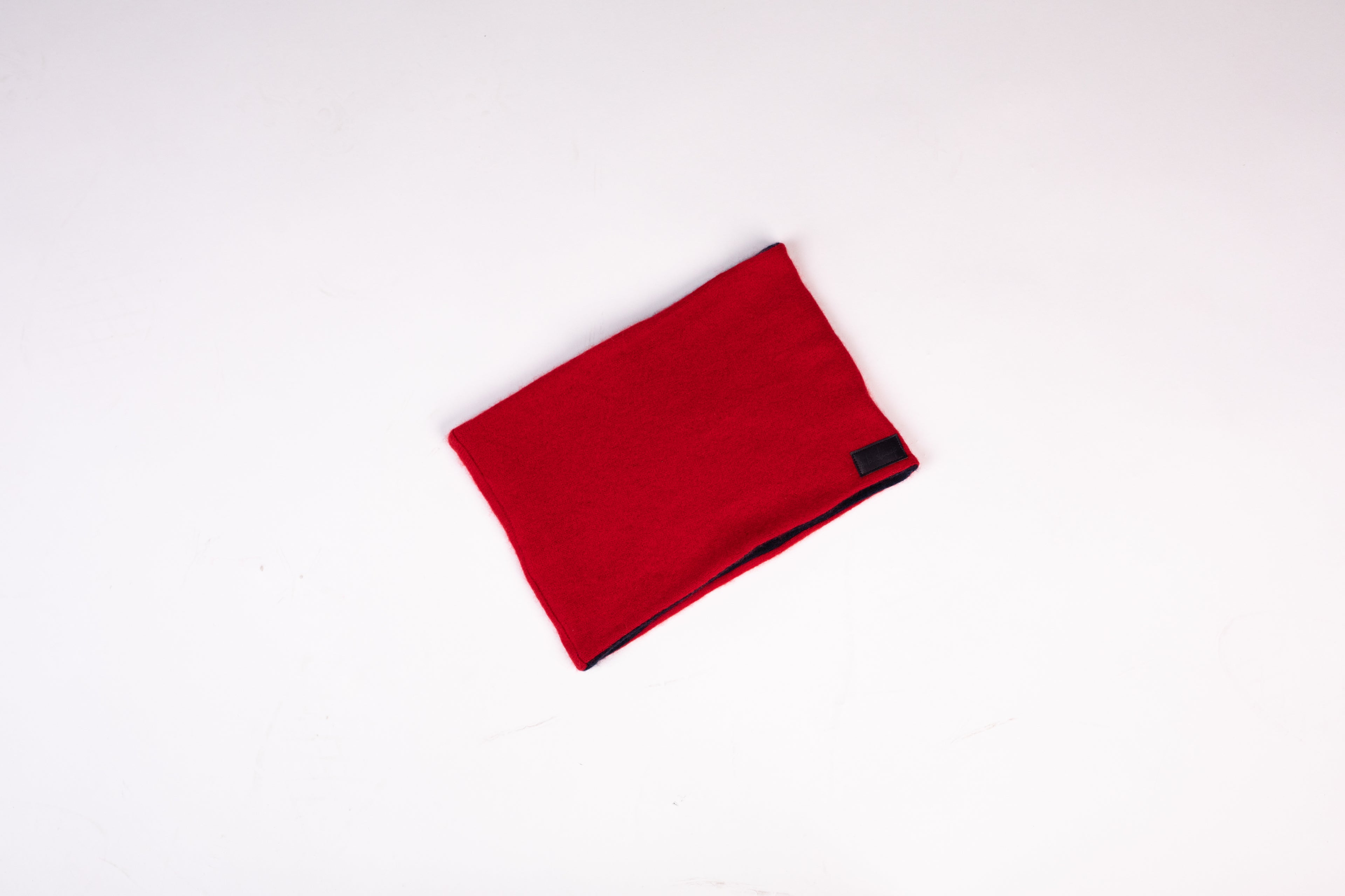 Red and Navy -Cashmere Reversible Neck Warmer for Women