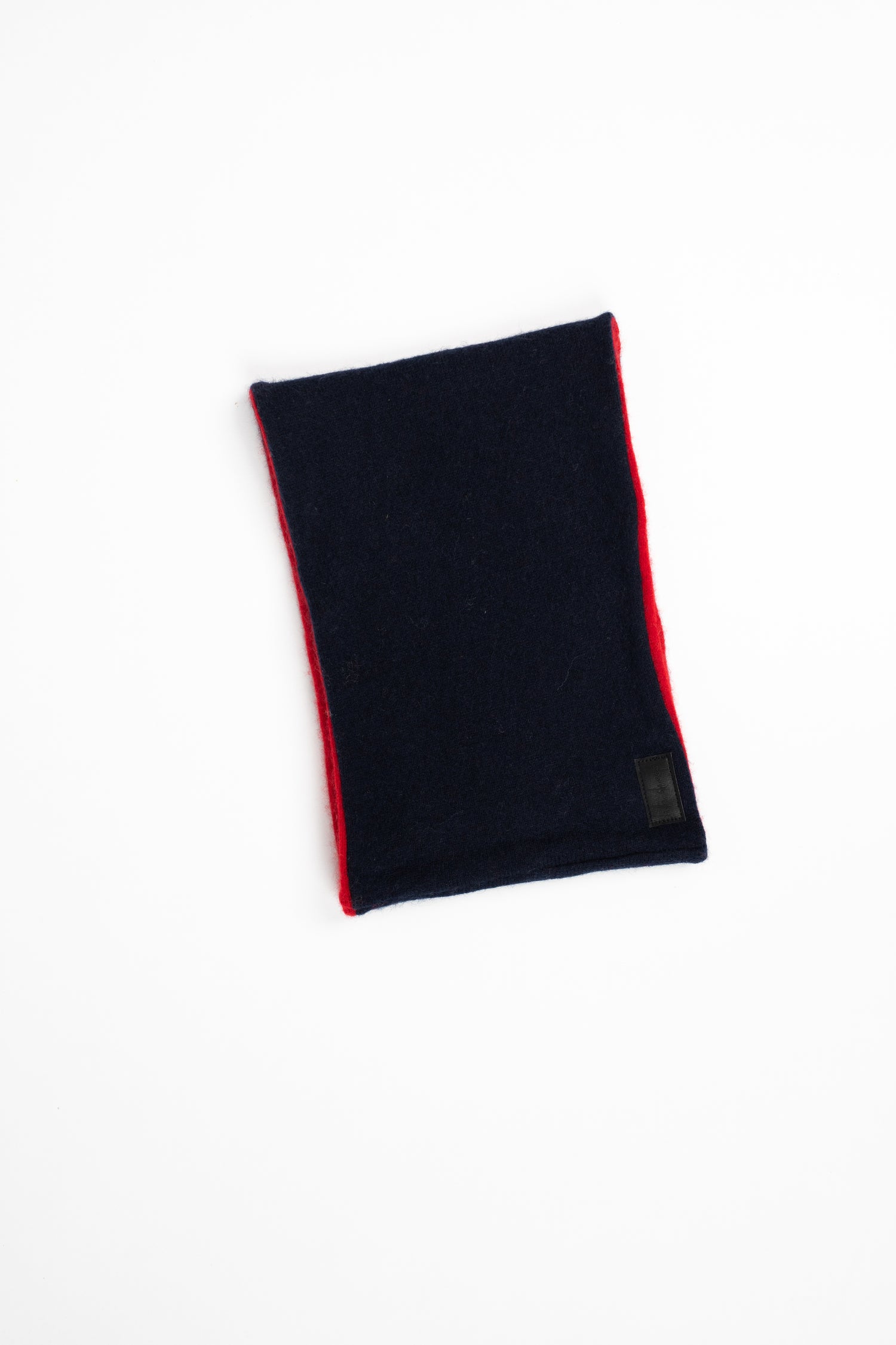 Red and Navy -Cashmere Reversible Neck Warmer for Women